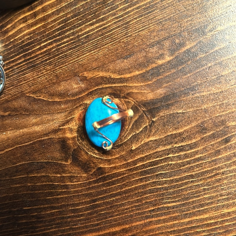 Unique Custom Made Turquoise Ring - image 3